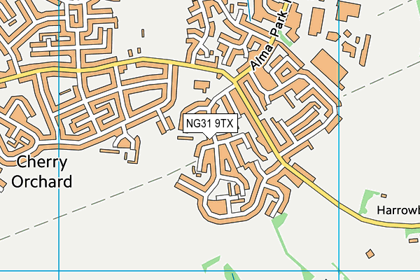 NG31 9TX map - OS VectorMap District (Ordnance Survey)