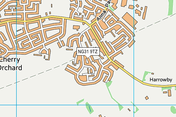 NG31 9TZ map - OS VectorMap District (Ordnance Survey)