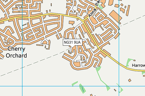 NG31 9UA map - OS VectorMap District (Ordnance Survey)