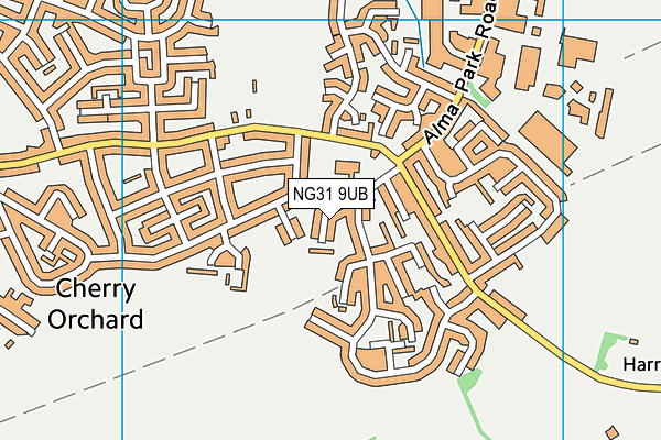 NG31 9UB map - OS VectorMap District (Ordnance Survey)
