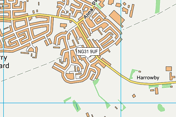 NG31 9UF map - OS VectorMap District (Ordnance Survey)