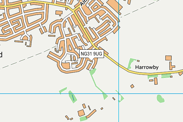 NG31 9UG map - OS VectorMap District (Ordnance Survey)