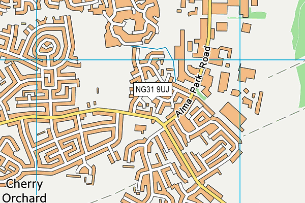 NG31 9UJ map - OS VectorMap District (Ordnance Survey)