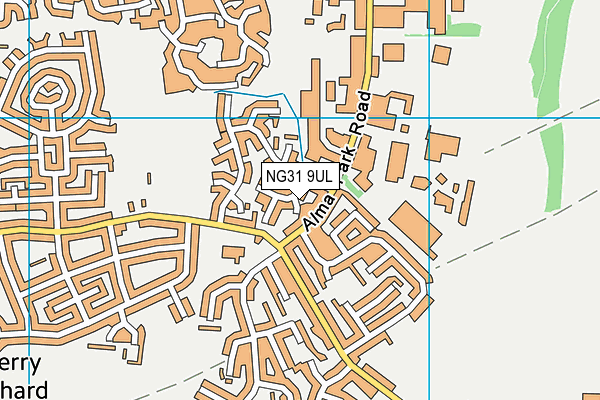 NG31 9UL map - OS VectorMap District (Ordnance Survey)