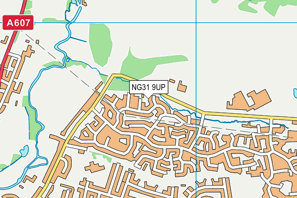 NG31 9UP map - OS VectorMap District (Ordnance Survey)