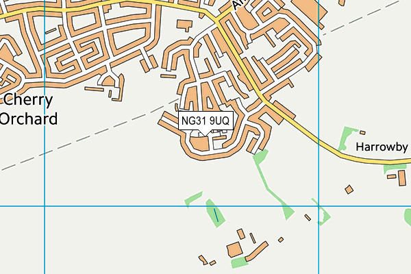 NG31 9UQ map - OS VectorMap District (Ordnance Survey)