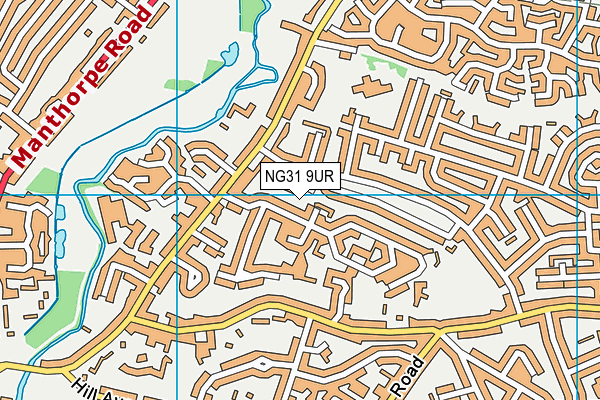 NG31 9UR map - OS VectorMap District (Ordnance Survey)