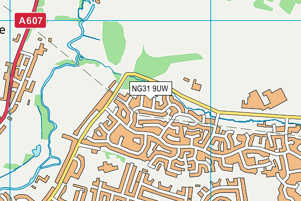 NG31 9UW map - OS VectorMap District (Ordnance Survey)