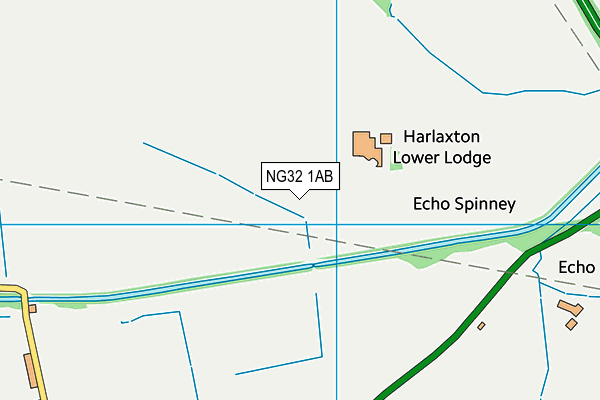 NG32 1AB map - OS VectorMap District (Ordnance Survey)