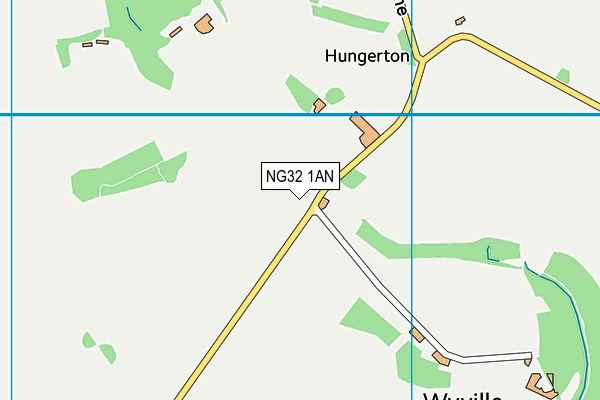 NG32 1AN map - OS VectorMap District (Ordnance Survey)