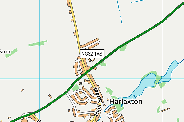 NG32 1AS map - OS VectorMap District (Ordnance Survey)