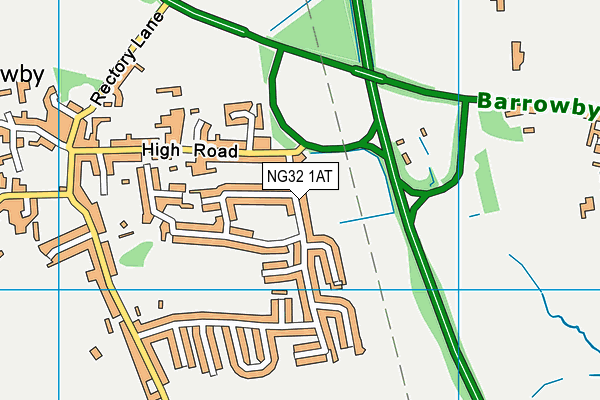 NG32 1AT map - OS VectorMap District (Ordnance Survey)
