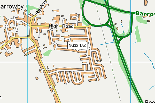 NG32 1AZ map - OS VectorMap District (Ordnance Survey)