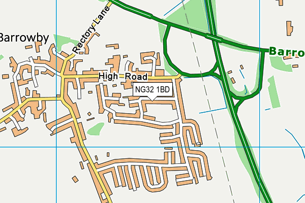 NG32 1BD map - OS VectorMap District (Ordnance Survey)