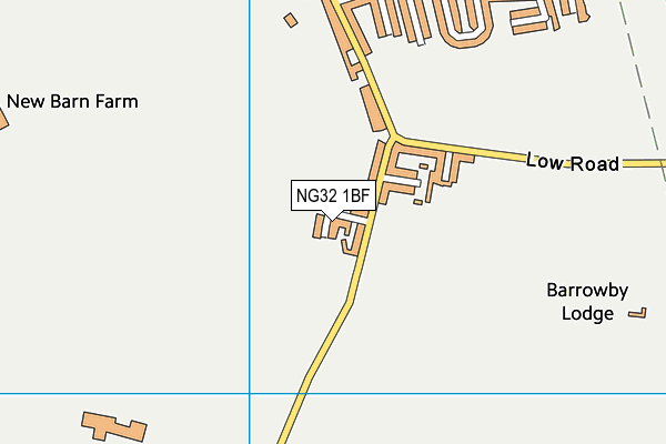 NG32 1BF map - OS VectorMap District (Ordnance Survey)