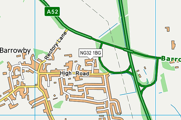 NG32 1BG map - OS VectorMap District (Ordnance Survey)