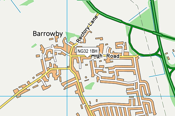 NG32 1BH map - OS VectorMap District (Ordnance Survey)