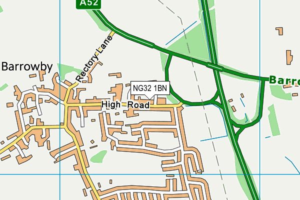 NG32 1BN map - OS VectorMap District (Ordnance Survey)