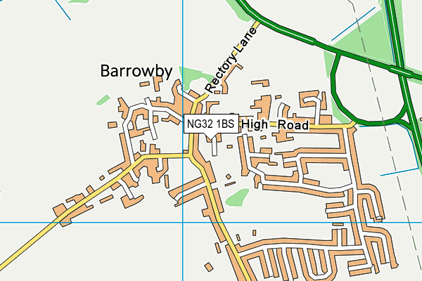 NG32 1BS map - OS VectorMap District (Ordnance Survey)