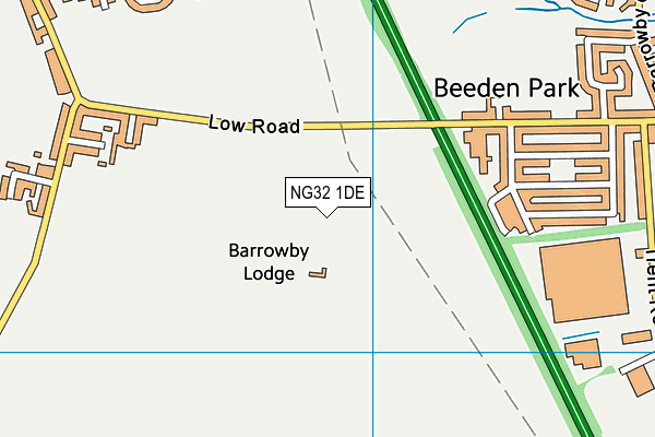 NG32 1DE map - OS VectorMap District (Ordnance Survey)