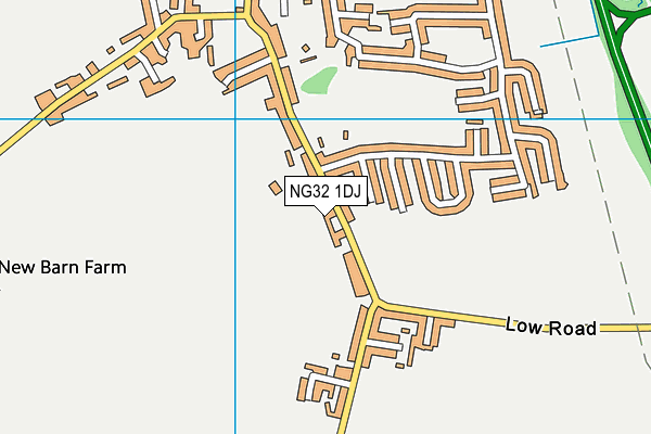 NG32 1DJ map - OS VectorMap District (Ordnance Survey)