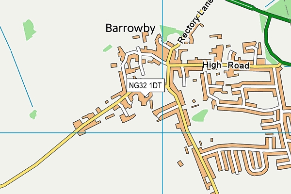 NG32 1DT map - OS VectorMap District (Ordnance Survey)