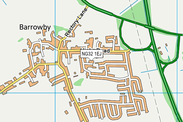 NG32 1EJ map - OS VectorMap District (Ordnance Survey)