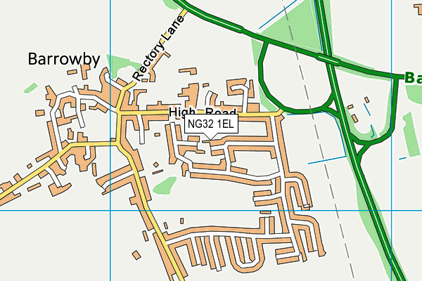 NG32 1EL map - OS VectorMap District (Ordnance Survey)