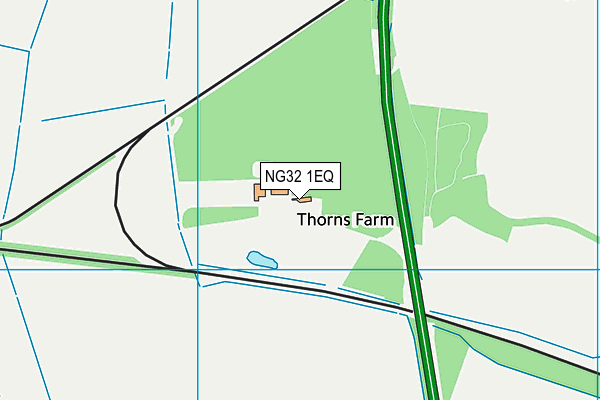 NG32 1EQ map - OS VectorMap District (Ordnance Survey)