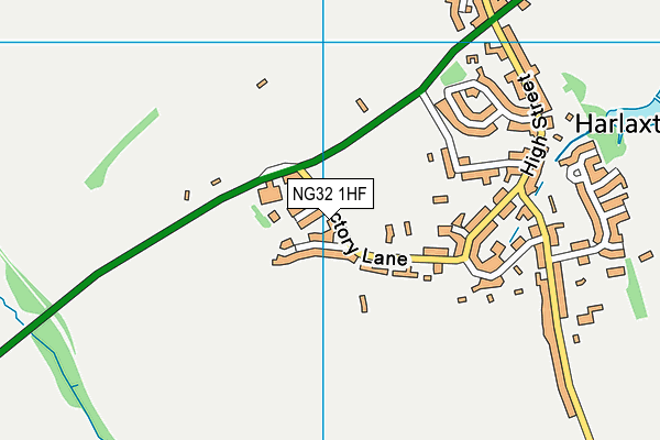 NG32 1HF map - OS VectorMap District (Ordnance Survey)