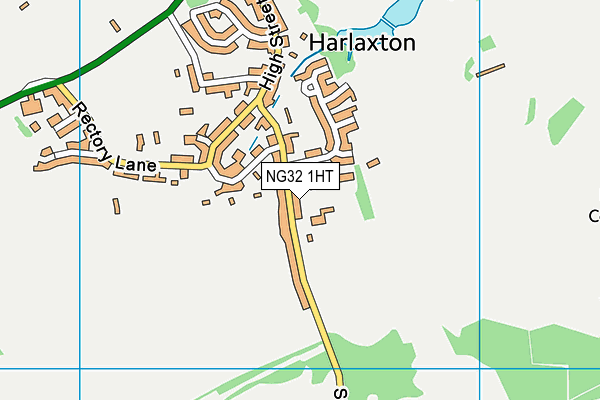 The Harlaxton Church of England Primary School map (NG32 1HT) - OS VectorMap District (Ordnance Survey)