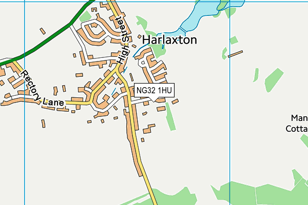 Harlaxton Sports And Social Club map (NG32 1HU) - OS VectorMap District (Ordnance Survey)