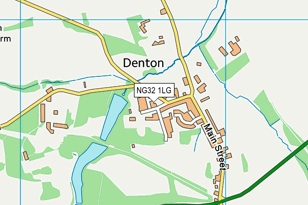 Denton CofE School map (NG32 1LG) - OS VectorMap District (Ordnance Survey)