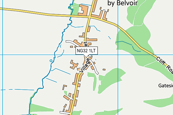 NG32 1LT map - OS VectorMap District (Ordnance Survey)