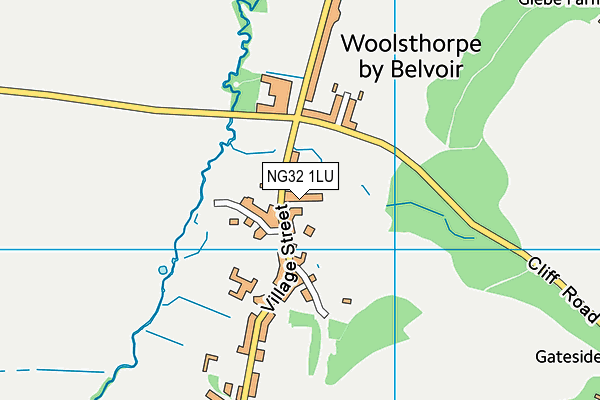 NG32 1LU map - OS VectorMap District (Ordnance Survey)