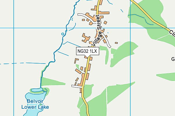 NG32 1LX map - OS VectorMap District (Ordnance Survey)