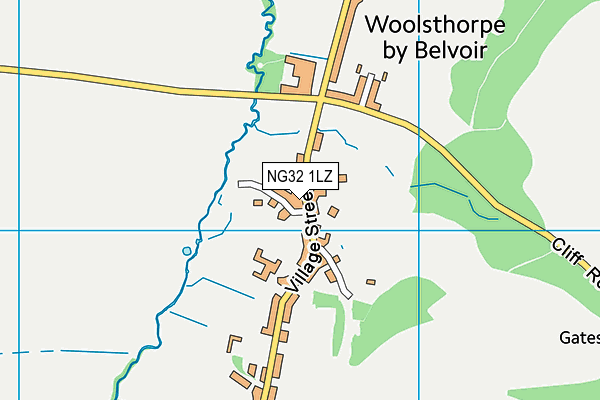 NG32 1LZ map - OS VectorMap District (Ordnance Survey)