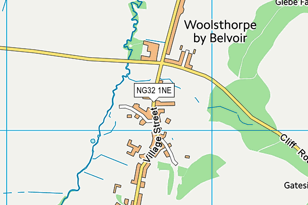 NG32 1NE map - OS VectorMap District (Ordnance Survey)