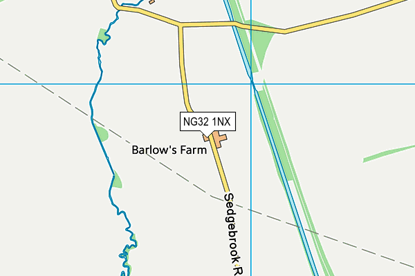 NG32 1NX map - OS VectorMap District (Ordnance Survey)