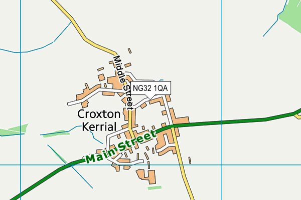 NG32 1QA map - OS VectorMap District (Ordnance Survey)