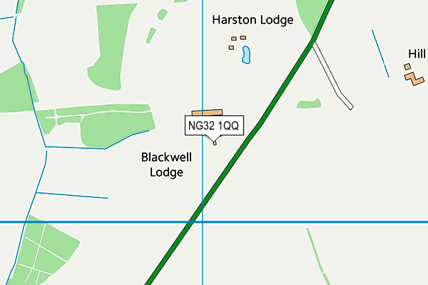 NG32 1QQ map - OS VectorMap District (Ordnance Survey)