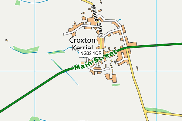 Croxton Kerrial C Of E Primary School map (NG32 1QR) - OS VectorMap District (Ordnance Survey)