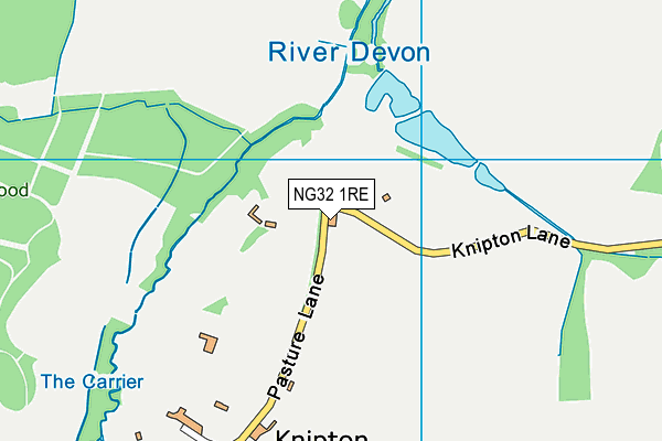 NG32 1RE map - OS VectorMap District (Ordnance Survey)