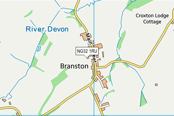 NG32 1RU map - OS VectorMap District (Ordnance Survey)