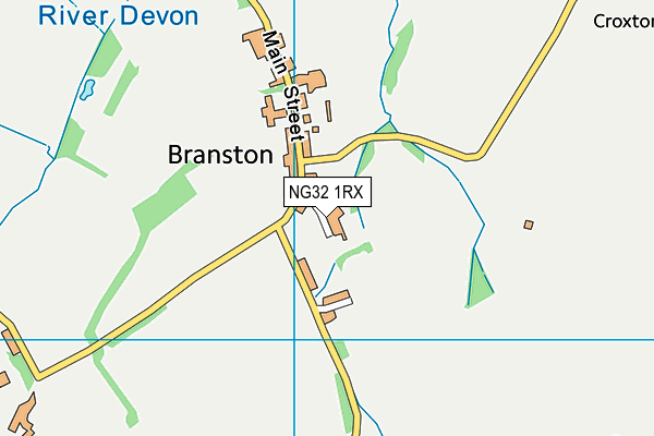 NG32 1RX map - OS VectorMap District (Ordnance Survey)