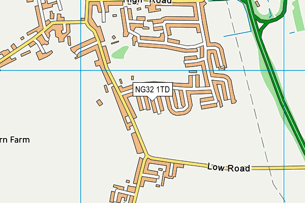 NG32 1TD map - OS VectorMap District (Ordnance Survey)