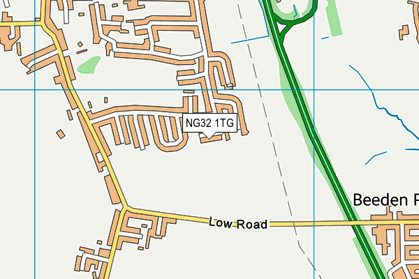 NG32 1TG map - OS VectorMap District (Ordnance Survey)