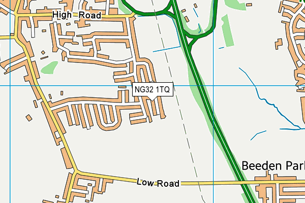 NG32 1TQ map - OS VectorMap District (Ordnance Survey)