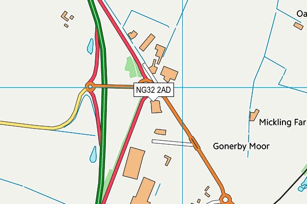 NG32 2AD map - OS VectorMap District (Ordnance Survey)