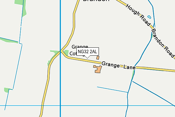 NG32 2AL map - OS VectorMap District (Ordnance Survey)